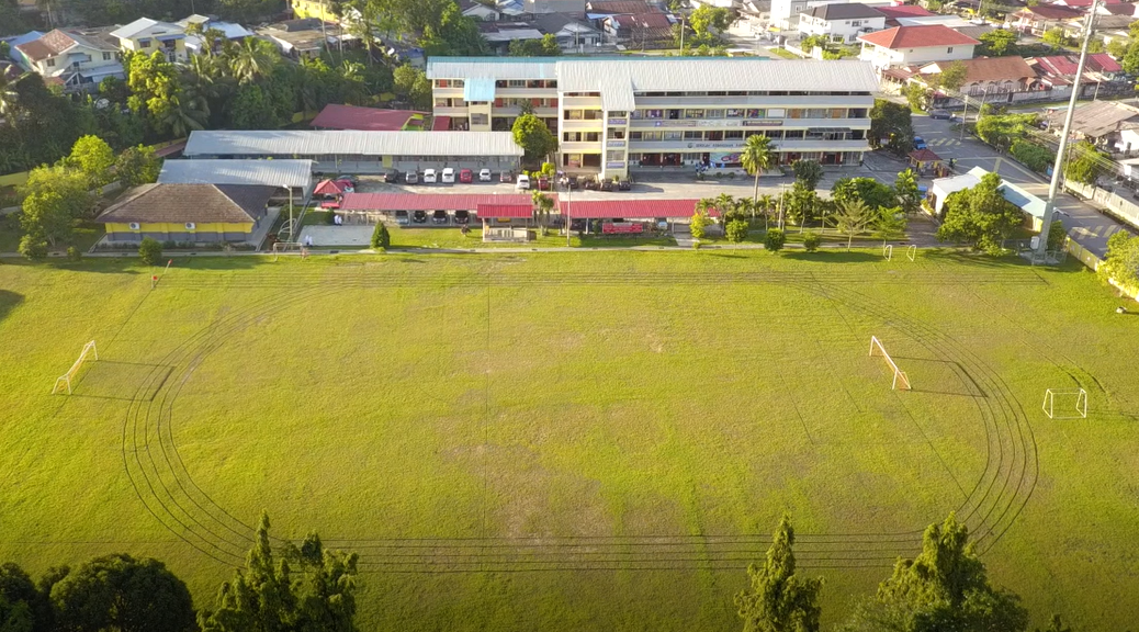 The natural grass pitch at SK KG. Cheras Baharu
